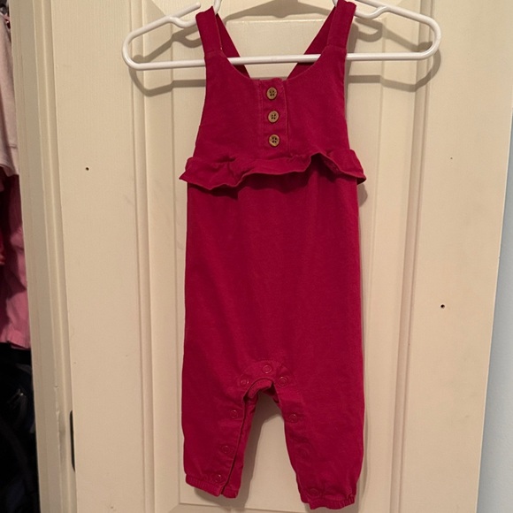 Berry Colored Ruffle Jumpsuit - Picture 1 of 3
